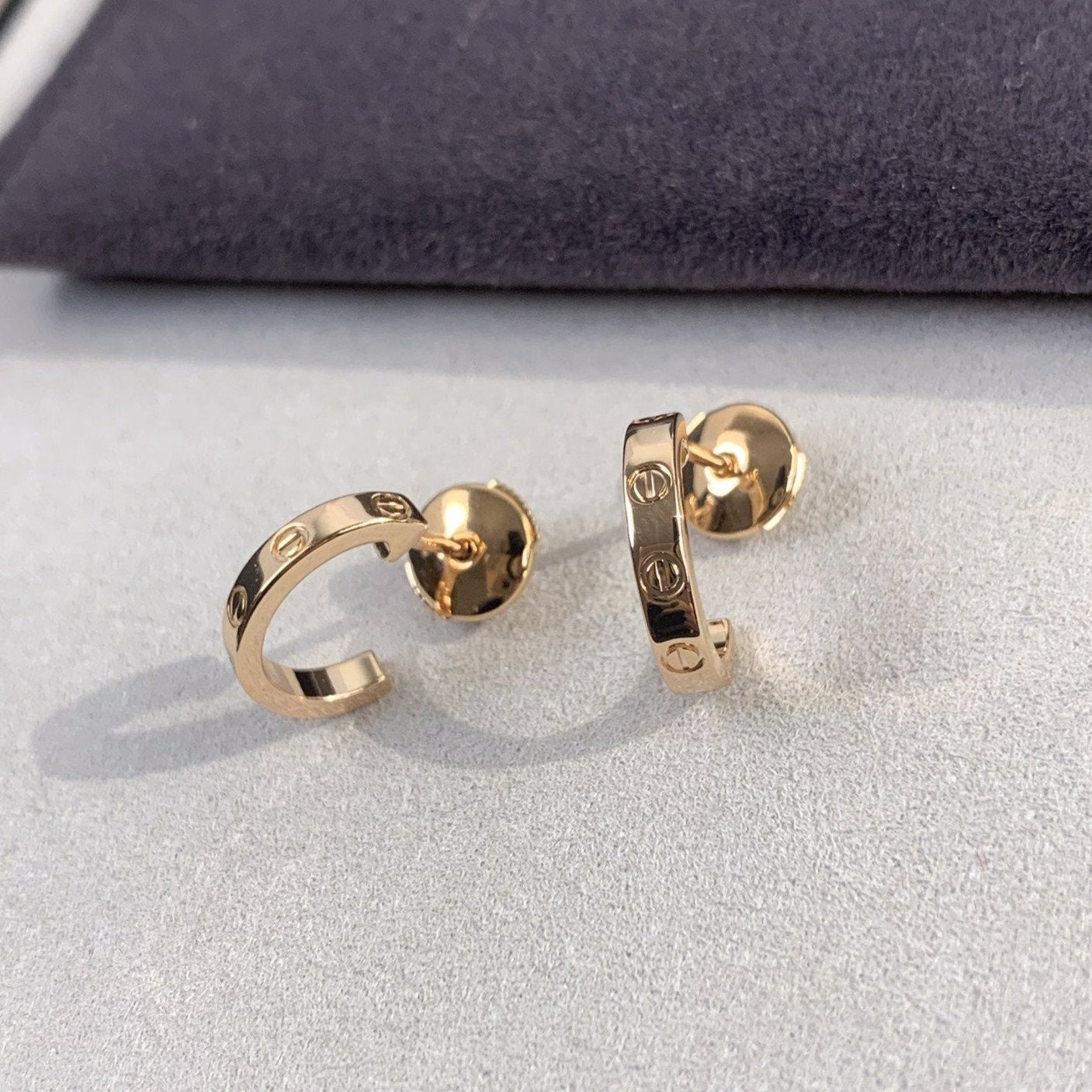 [Aurelle Style]LOVE EARRINGS 2.65MM PINK GOLD