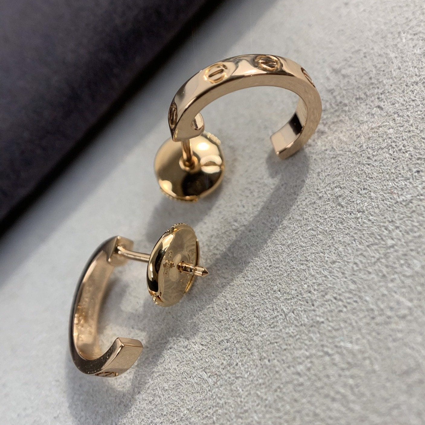 [Aurelle Style]LOVE EARRINGS 2.65MM PINK GOLD