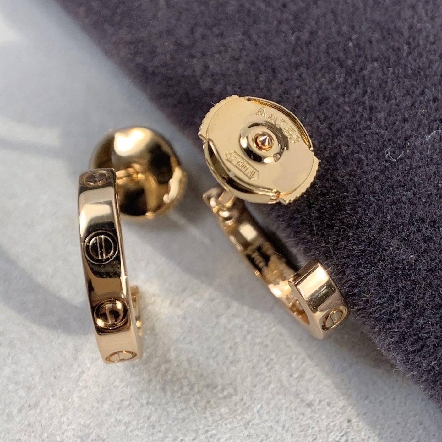[Aurelle Style]LOVE EARRINGS 2.65MM PINK GOLD