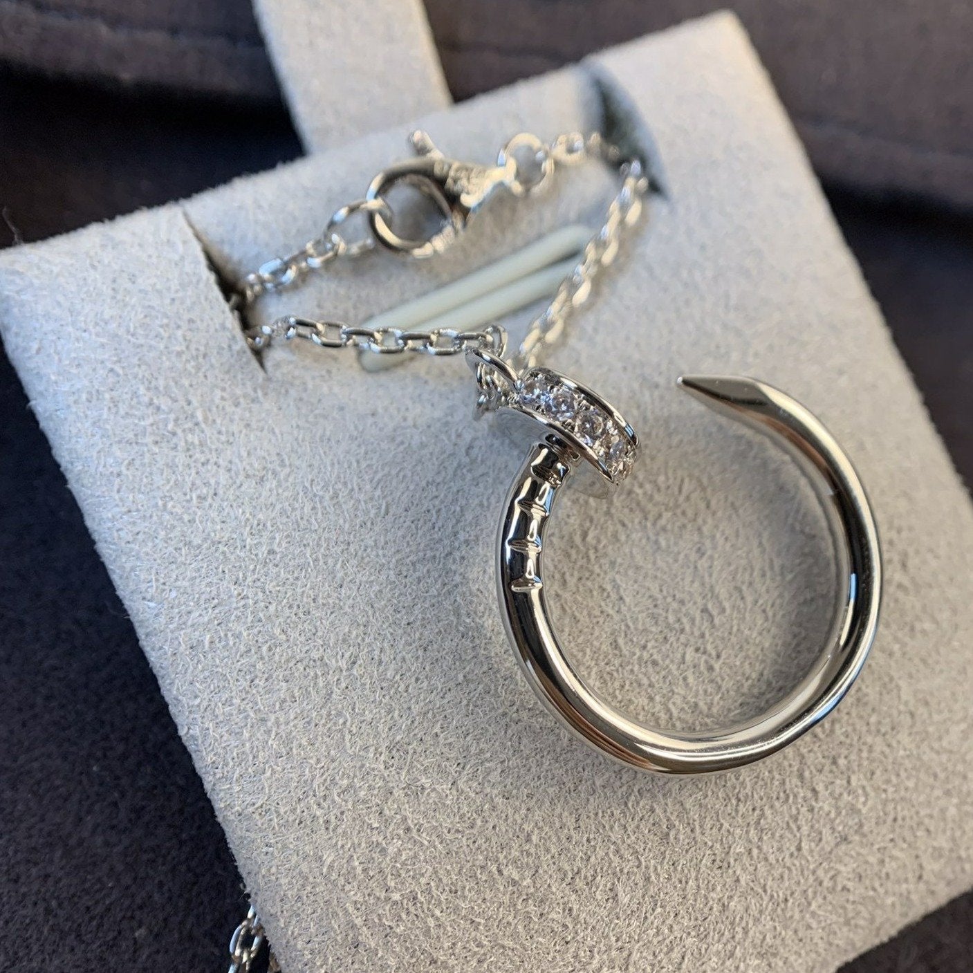 [Aurelle Style]JUSTE NECKLACE SILVER DIAMONDS
