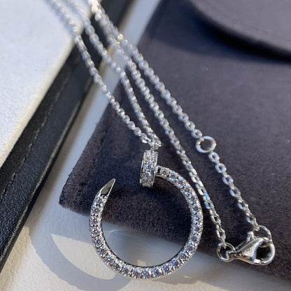 [Aurelle Style]JUSTE NECKLACE SILVER DIAMONDS