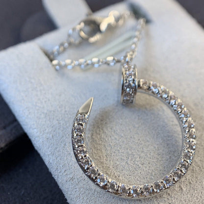 [Aurelle Style]JUSTE NECKLACE SILVER DIAMONDS