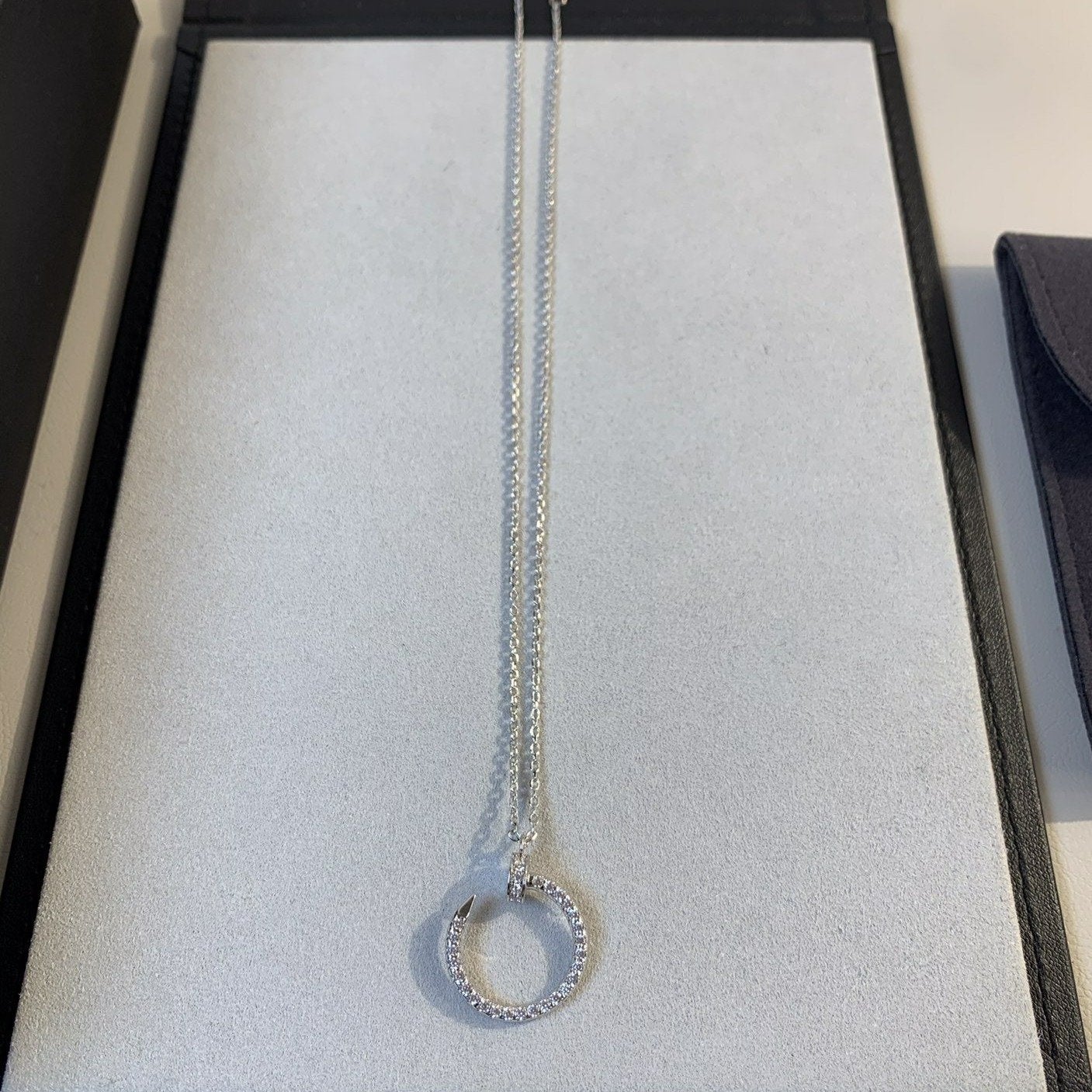 [Aurelle Style]JUSTE NECKLACE SILVER DIAMONDS