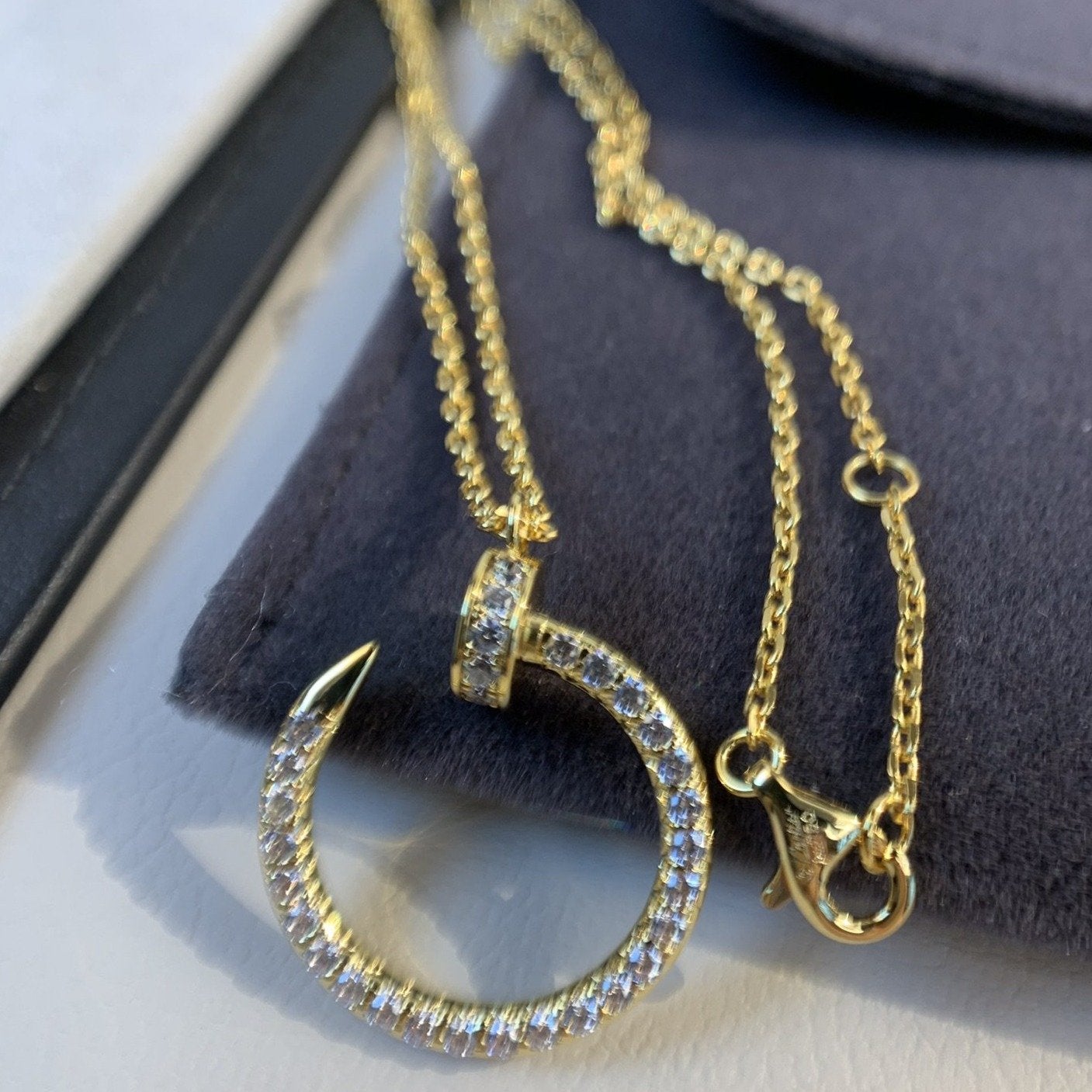 [Aurelle Style]JUSTE NECKLACE GOLD DIAMONDS