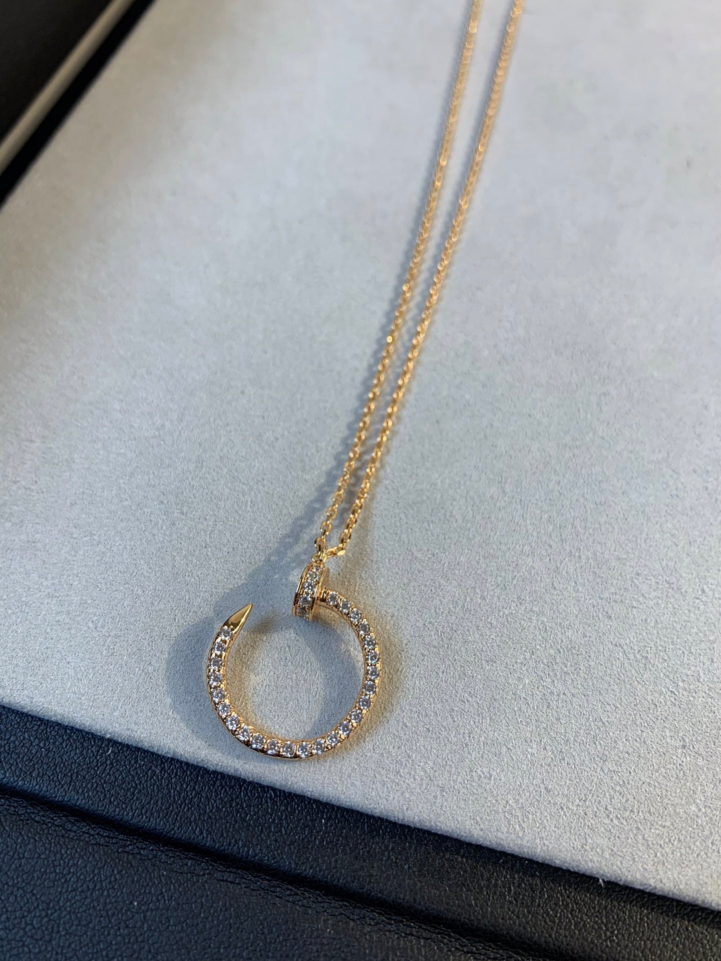 [Aurelle Style]JUSTE NECKLACE PINK GOLD DIAMONDS