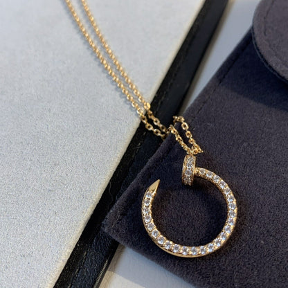 [Aurelle Style]JUSTE NECKLACE PINK GOLD DIAMONDS