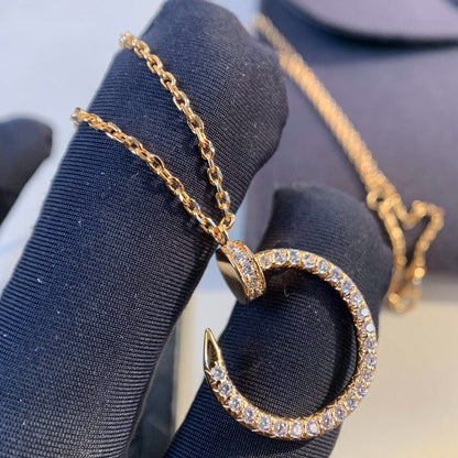 [Aurelle Style]JUSTE NECKLACE PINK GOLD DIAMONDS