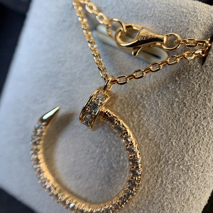 [Aurelle Style]JUSTE NECKLACE PINK GOLD DIAMONDS