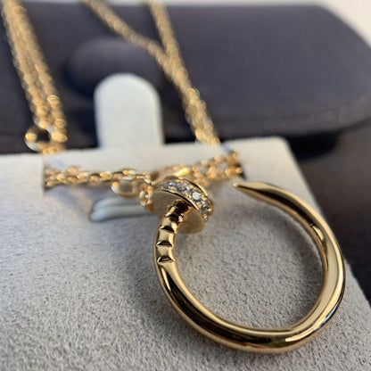 [Aurelle Style]JUSTE NECKLACE PINK GOLD DIAMONDS