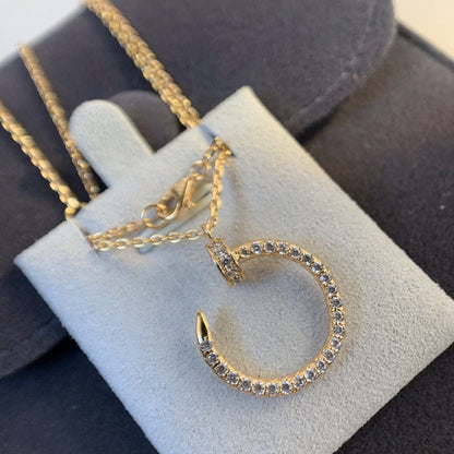 [Aurelle Style]JUSTE NECKLACE PINK GOLD DIAMONDS