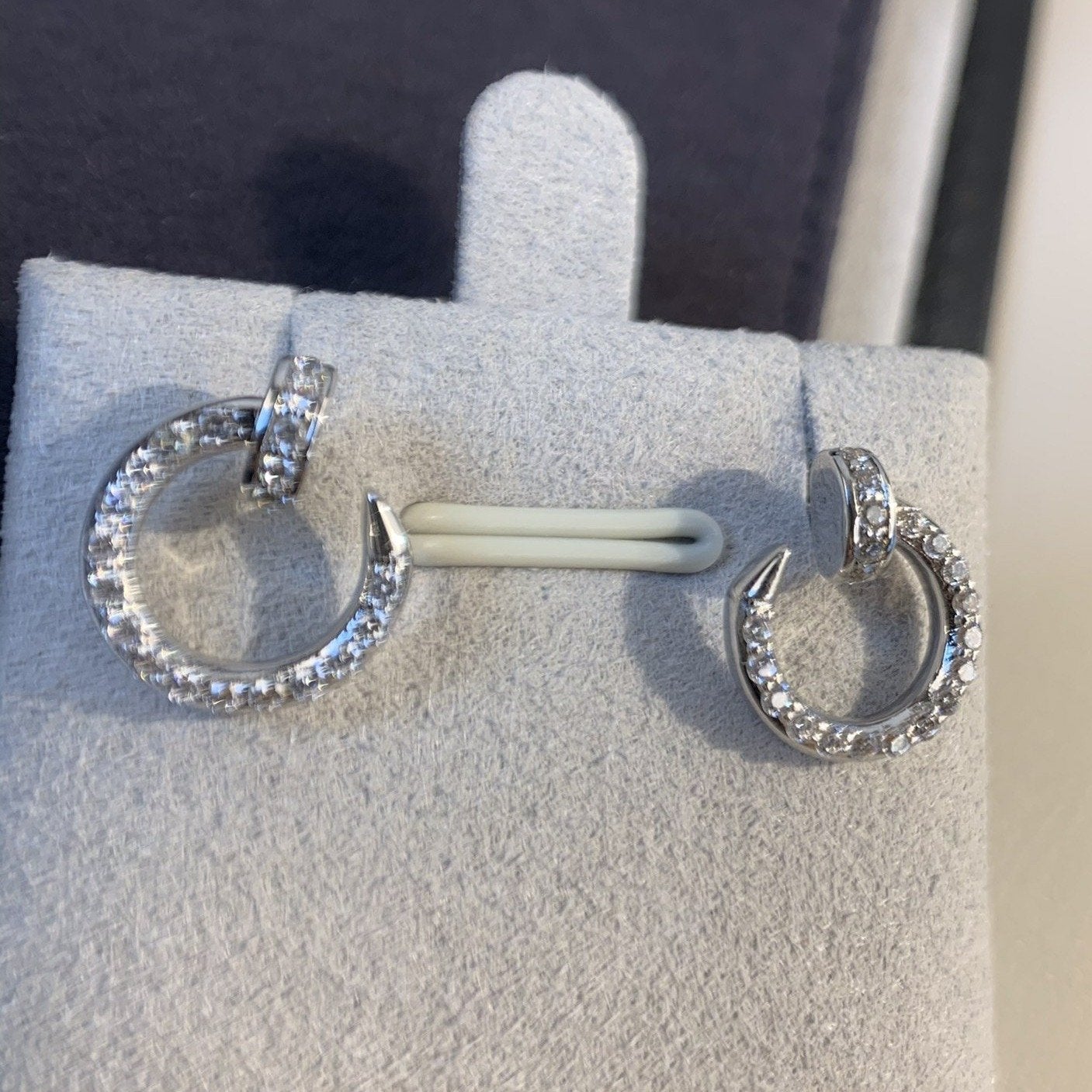 [Aurelle Style]JUSTE EARRINGS SILVER DIAMONDS