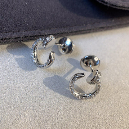 [Aurelle Style]JUSTE EARRINGS SILVER DIAMONDS