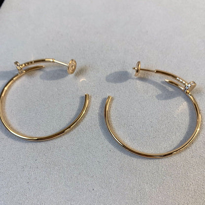 [Aurelle Style]JUSTE EARRINGS GOLD DIAMONDS 1.8MM