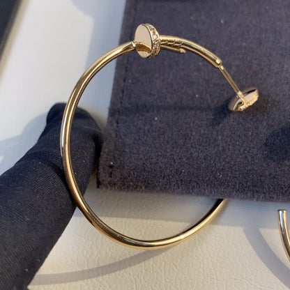 [Aurelle Style]JUSTE EARRINGS GOLD DIAMONDS 1.8MM