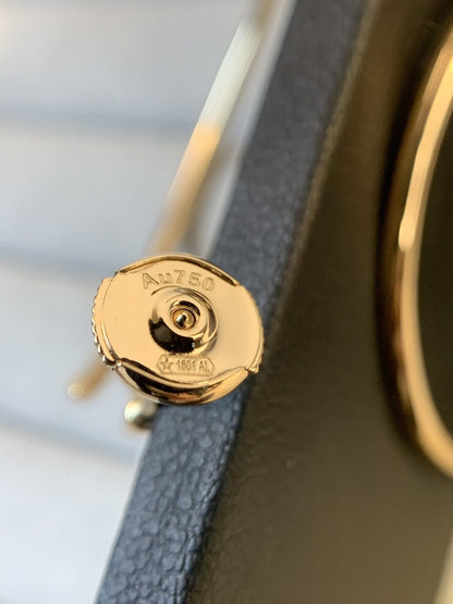 [Aurelle Style]JUSTE EARRINGS GOLD DIAMONDS 1.8MM