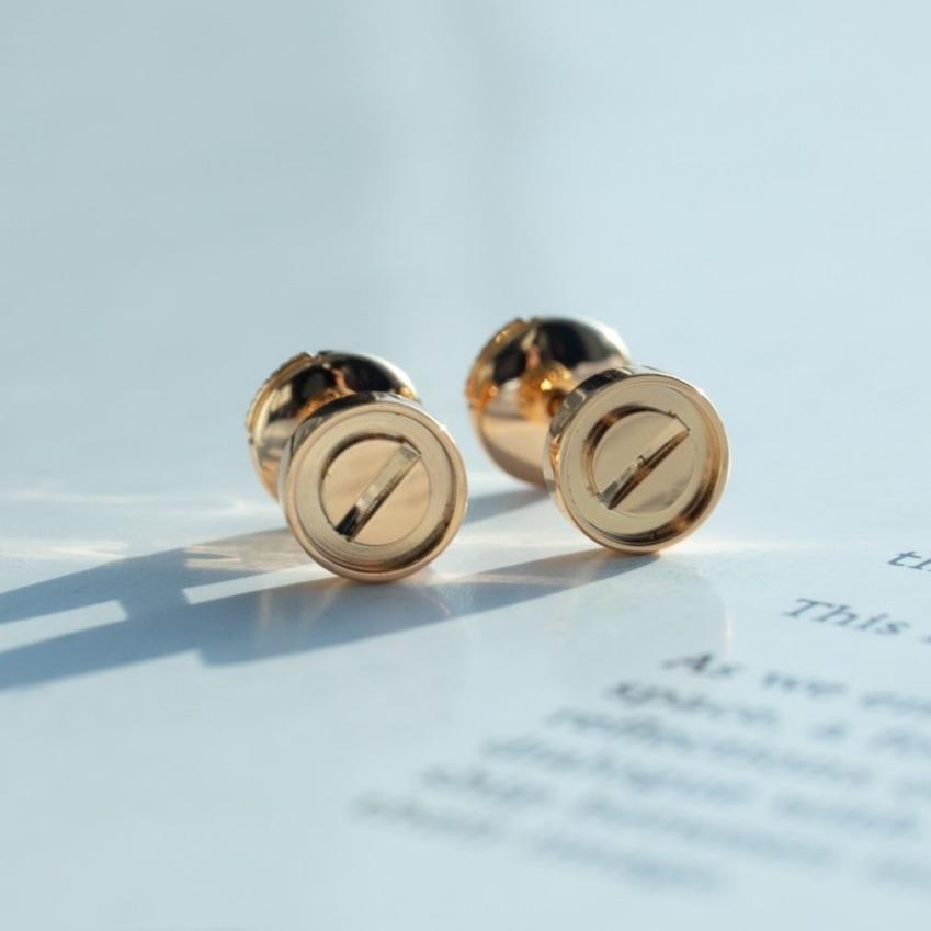 [Aurelle Style]LOVE EARRINGS PINK GOLD 10MM