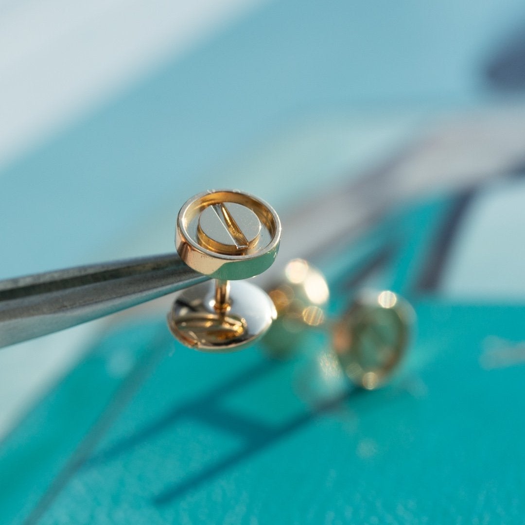 [Aurelle Style]LOVE EARRINGS PINK GOLD 10MM