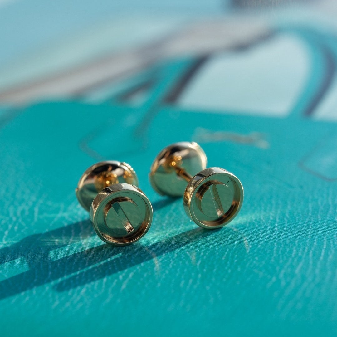 [Aurelle Style]LOVE EARRINGS PINK GOLD 10MM