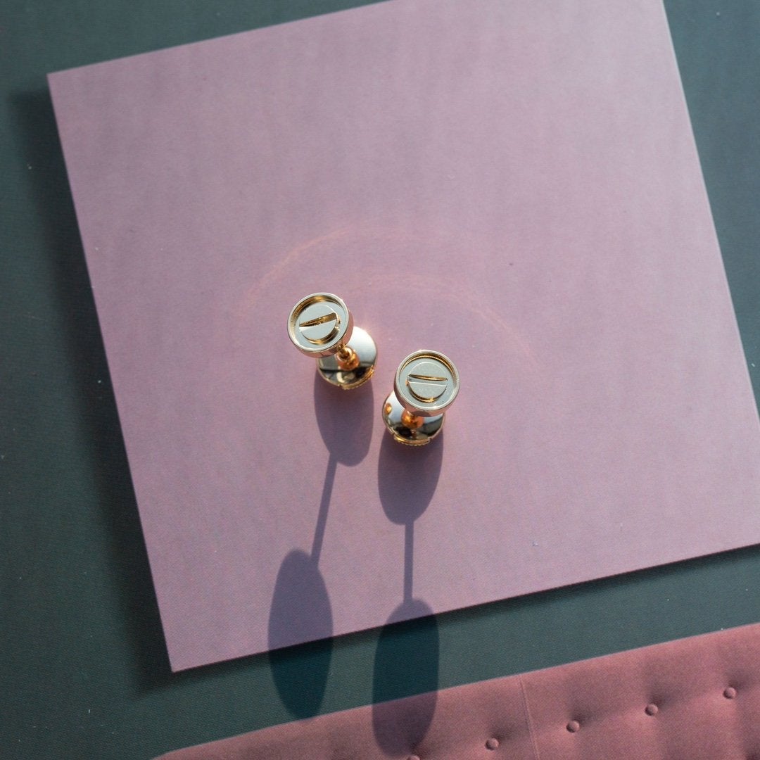[Aurelle Style]LOVE EARRINGS PINK GOLD 10MM