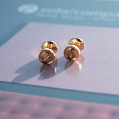 [Aurelle Style]LOVE EARRINGS PINK GOLD 10MM