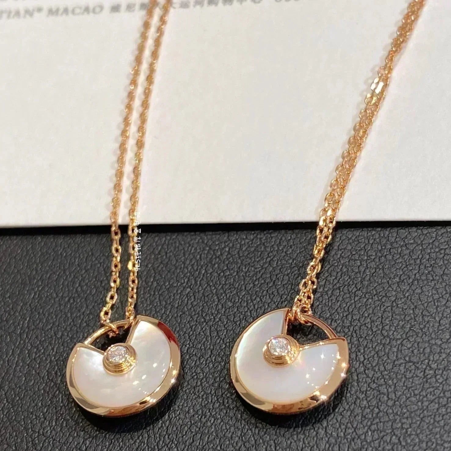[Aurelle Style]AMULETTE ROSE GOLD MOP NECKLACE
