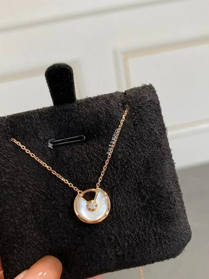 [Aurelle Style]AMULETTE ROSE GOLD MOP NECKLACE