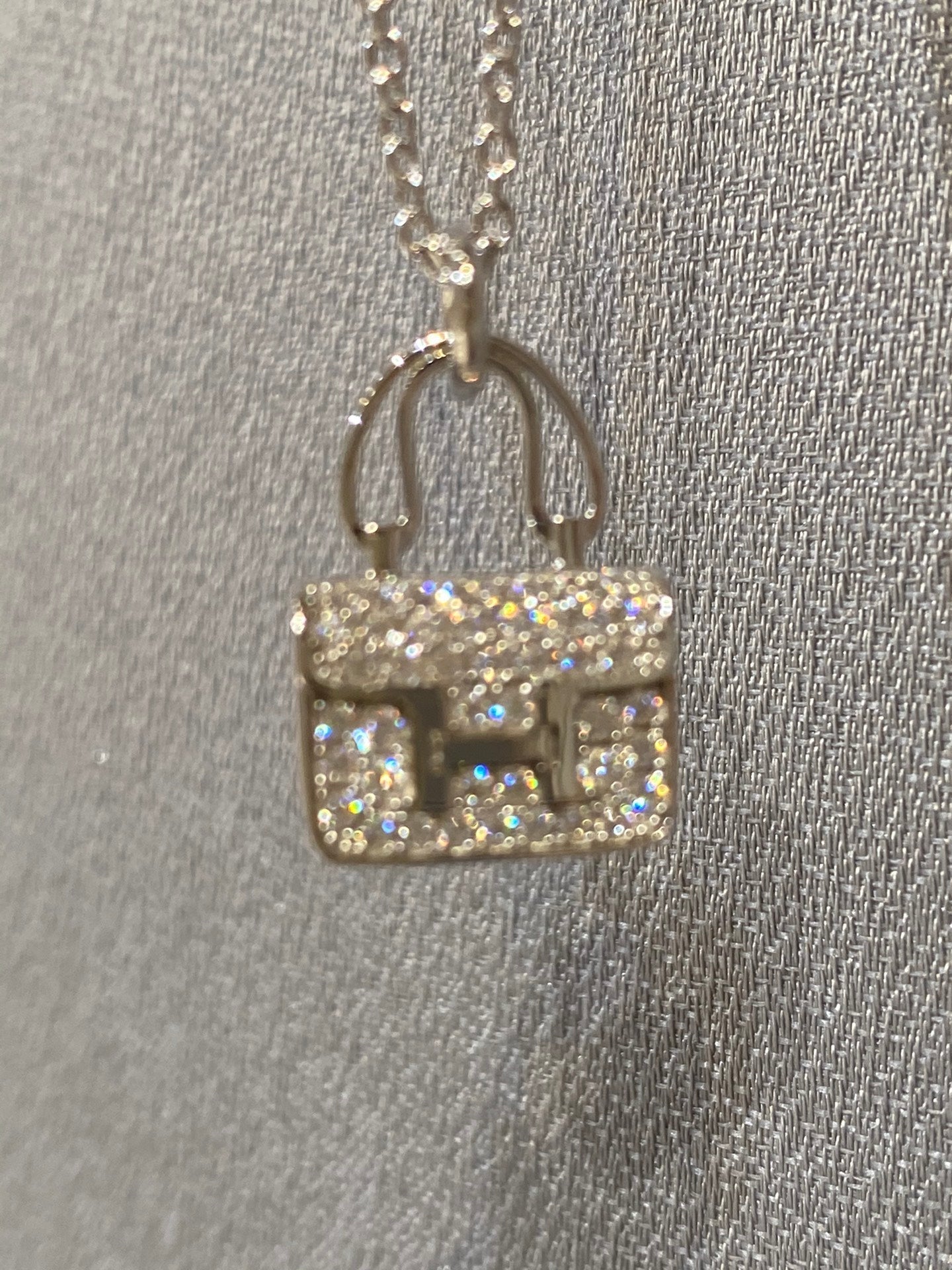 [Aurelle Style]CONSTANCE PEDANT DIAMOND NECKLACE