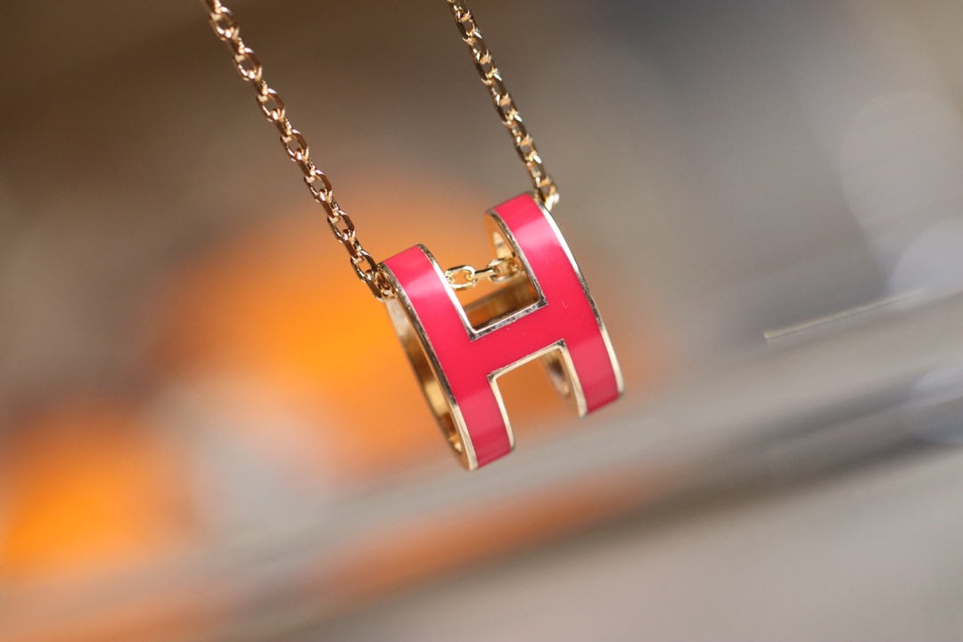 [Aurelle Style]POP H PEDANT PINK GOLD