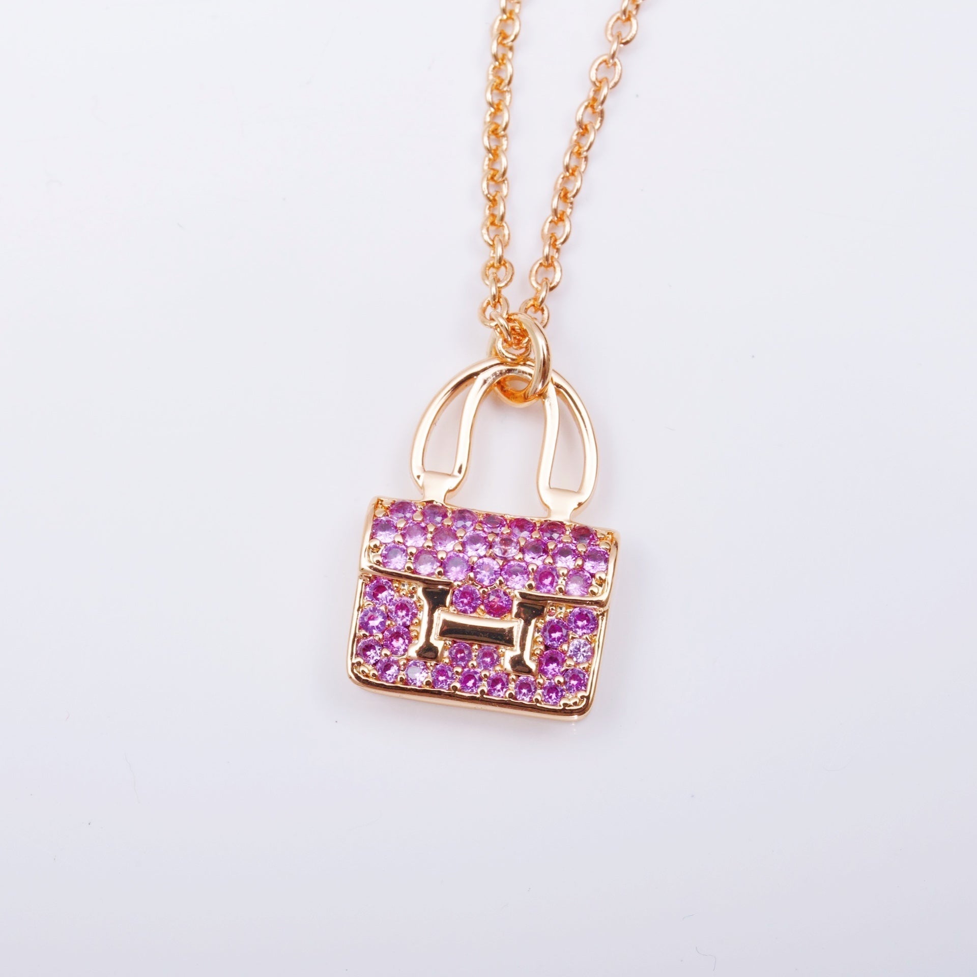 [Aurelle Style]CONSTANCE PEDANT PURPLE DIAMOND NECKLACE