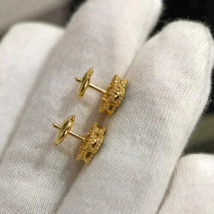 [Aurelle Style]CLOVER MINI 9.5MM MALACHITE  EARRINGS