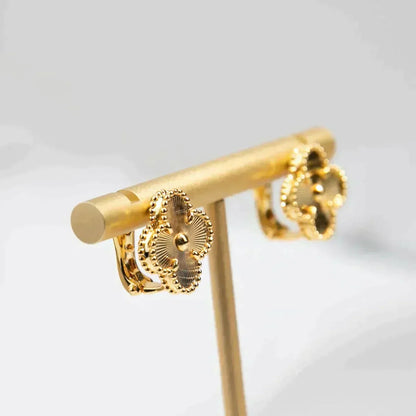 [Aurelle Style]CLOVER MEDIUM 1 MOTIFS LASER EARRINGS