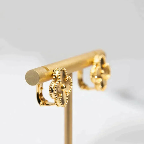 [TOP]CLOVER MEDIUM 1 MOTIFS LASER EARRINGS