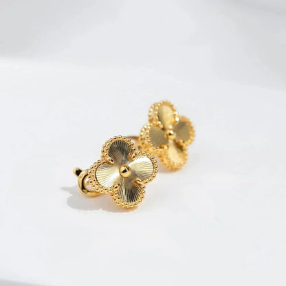 [Aurelle Style]CLOVER MEDIUM 1 MOTIFS LASER EARRINGS