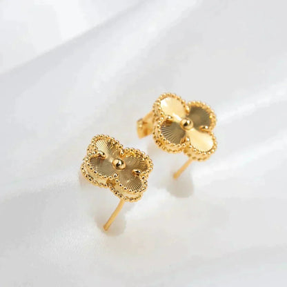 [Aurelle Style]CLOVER MEDIUM 1 MOTIFS LASER EARRINGS
