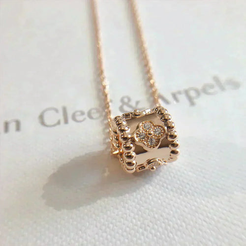 [TOP]PERLEE PEDANT NECKLACE GOLD / ROSE GOLD