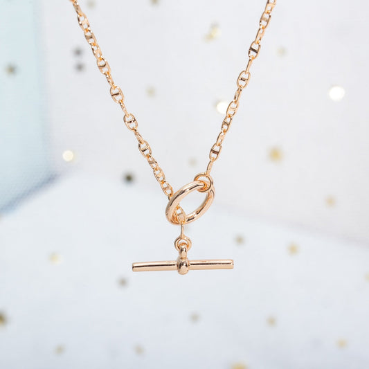 [Aurelle Style]ECHAPPEE NECKLACE PINK GOLD