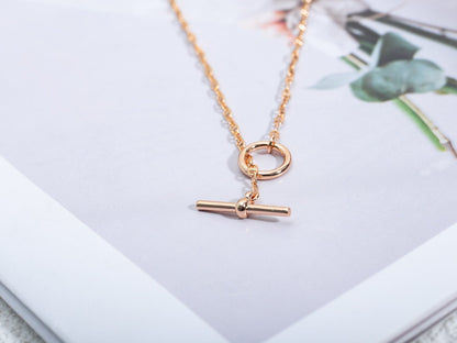 [Aurelle Style]ECHAPPEE NECKLACE PINK GOLD