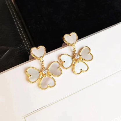 [Aurelle Style]CLOVER SWEET WHITE MOP EARRINGS