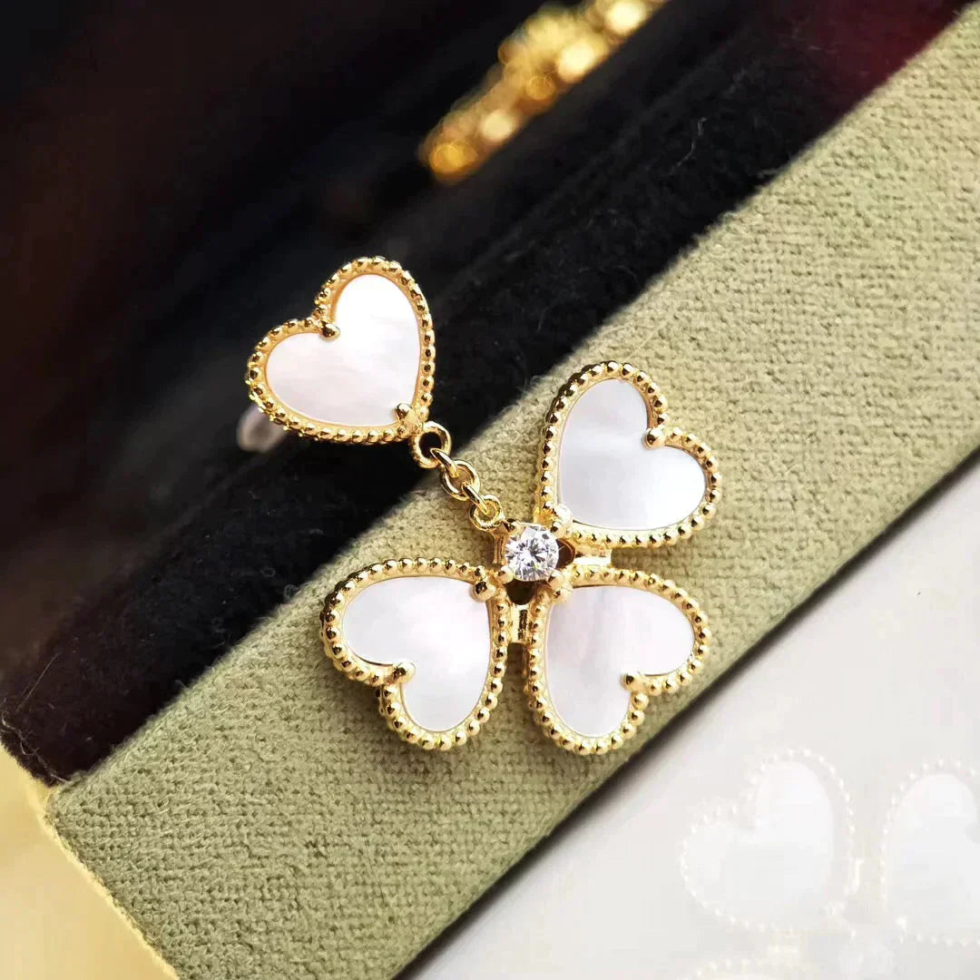 [Aurelle Style]CLOVER SWEET WHITE MOP EARRINGS