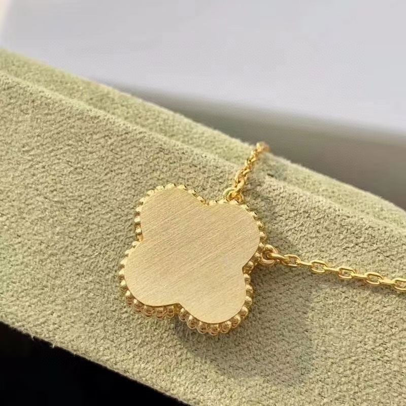 [Aurelle Style]CLOVER 15MM DIAMOND TURQUOISE NECKLACE