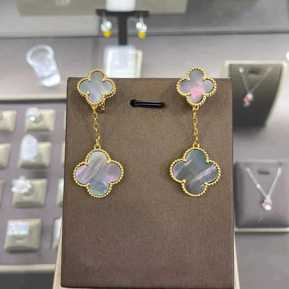 [Aurelle Style]CLOVER 2 MOTIFS  EARRINGS (MULTIPLE CHOICESC