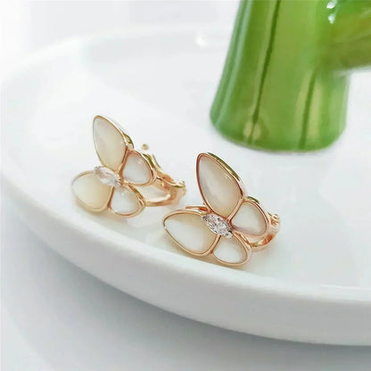 [Aurelle Style]BUTTERFLY MOP DIAMOND EARRINGS