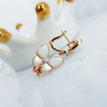 [Aurelle Style]BUTTERFLY MOP DIAMOND EARRINGS