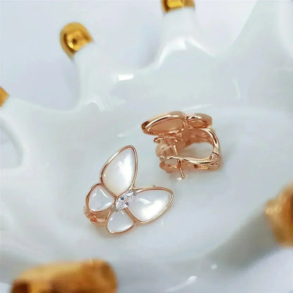 [Aurelle Style]BUTTERFLY MOP DIAMOND EARRINGS