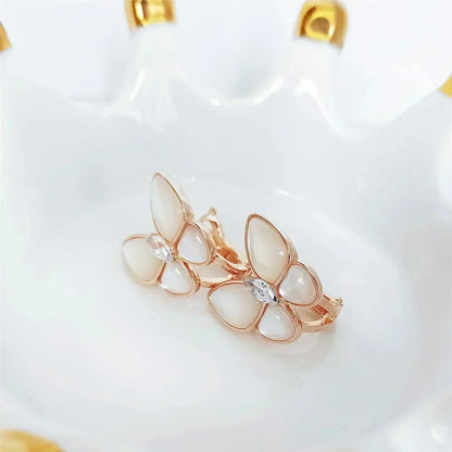 [Aurelle Style]BUTTERFLY MOP DIAMOND EARRINGS