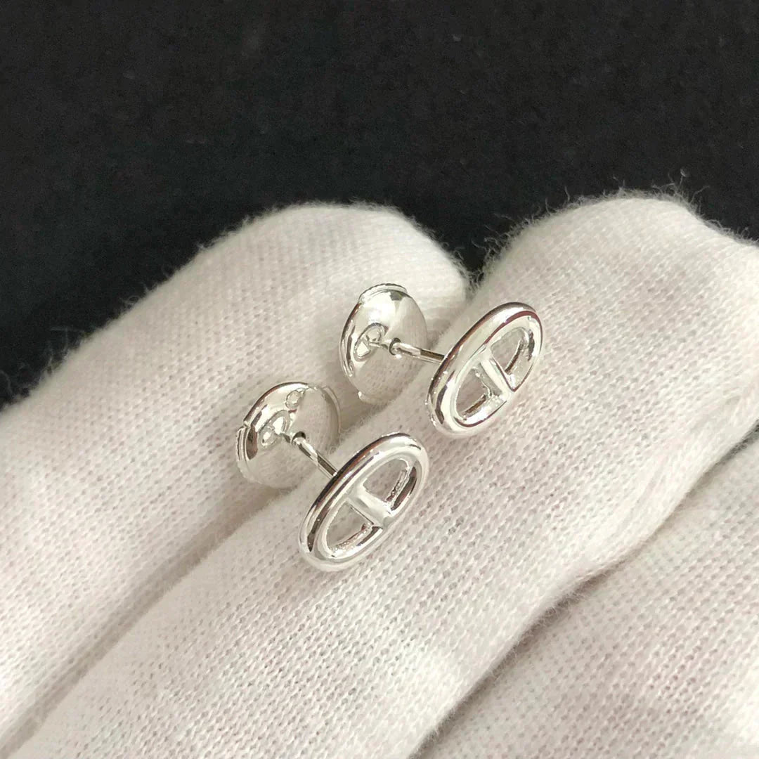 [Aurelle Style]CHAINE SMALL EARRINGS GOLD AND SILVER