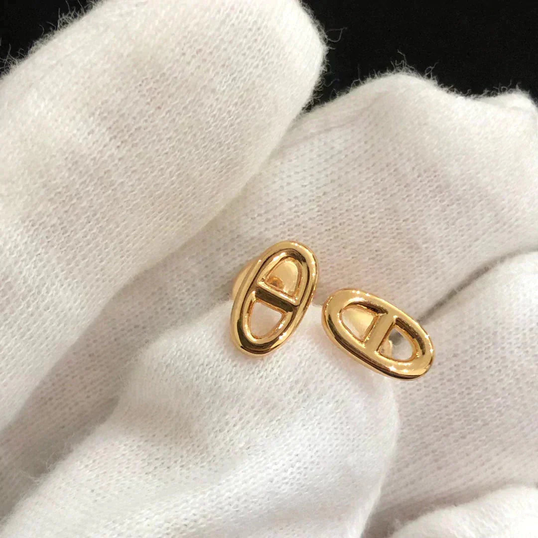 [Aurelle Style]CHAINE SMALL EARRINGS GOLD AND SILVER