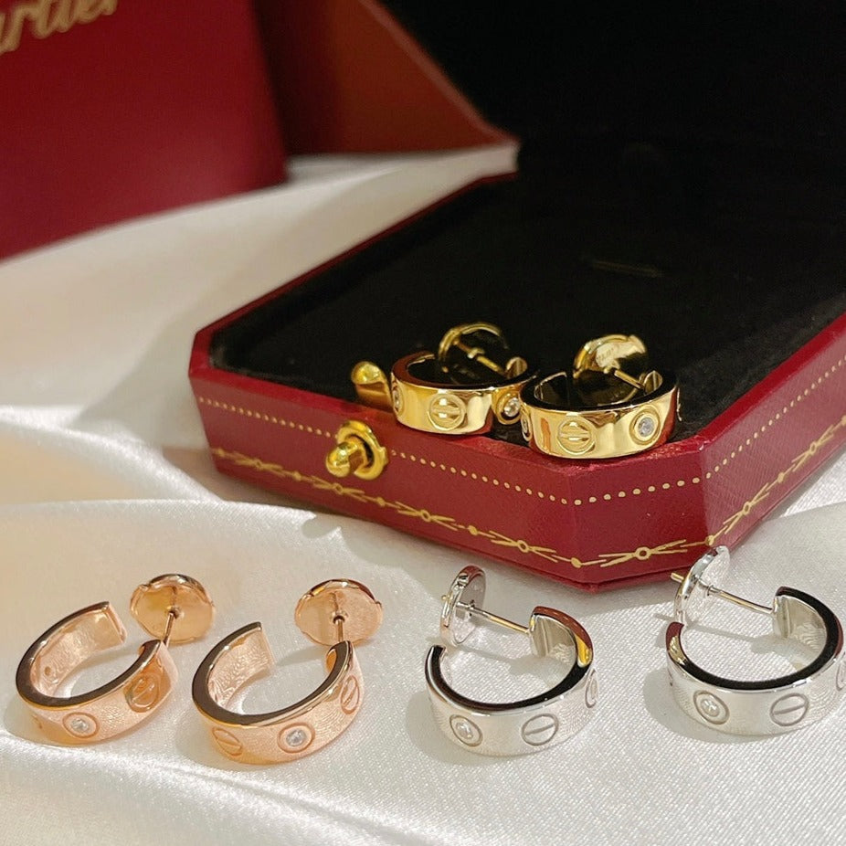 [Aurelle Style]LOVE EARRINGS 5.7MM 2 DIAMONDS