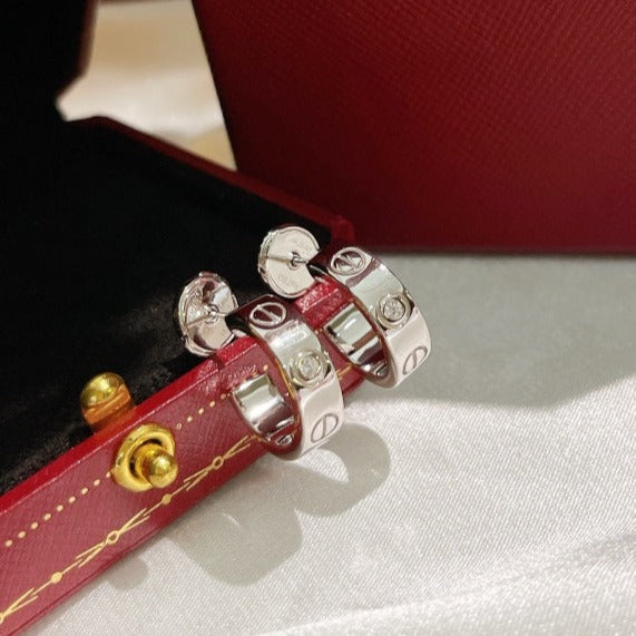 [Aurelle Style]LOVE EARRINGS 5.7MM 2 DIAMONDS