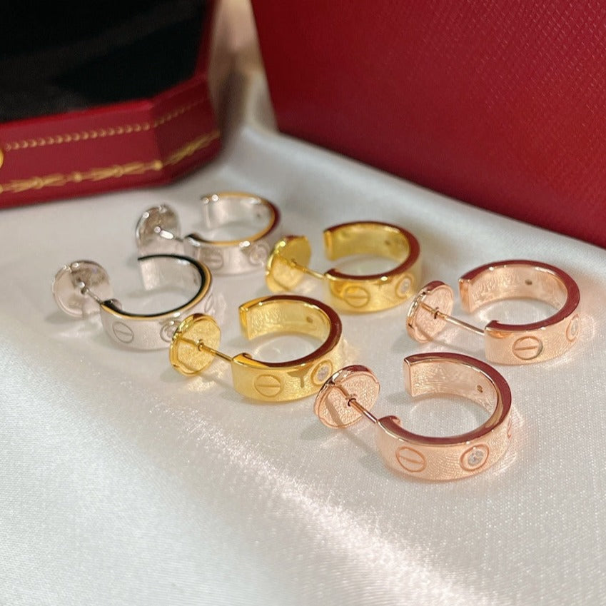 [Aurelle Style]LOVE EARRINGS 5.7MM 2 DIAMONDS